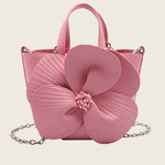 Camellia Flower Bucket Bag Elegant Floral Party Handbag