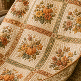 Pumpkin Harvest Quilted Blanket