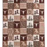Western Cowboy Southwestern Patchwork Quilted 3-Piece Bedding Set