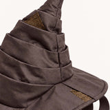 Vintage Brown Leather Style Handcrafted Witch Hat