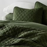 3-Piece Diamond Stitch Quilted Coverlet Set