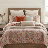 Vintage Paisley Boho 100% Cotton Quilted 3-Piece Bedding Set