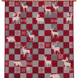 Woodland Deer Christmas Patchwork Quilted 3-Piece Bedding Set