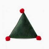 Christmas Triangle Pom Pom Pillow