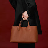 Hpai Tote M Bag in Leather - Acorn