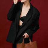 Hpai Tote M Bag in Leather - Acorn